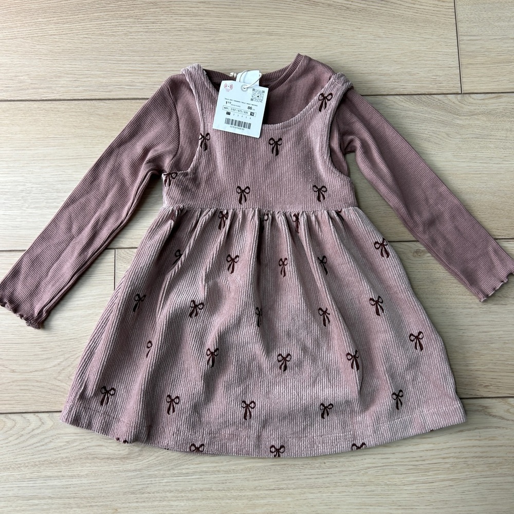 Zara Pink Long Sleeve Dress
